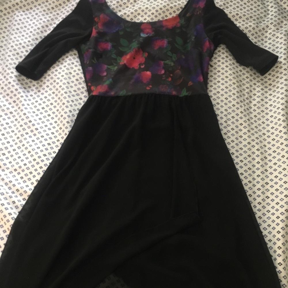 high low floral dress